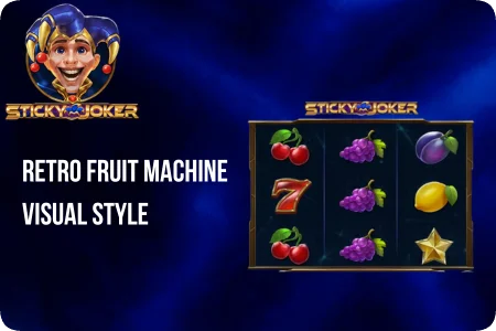 Retro Fruit Machine Visual Style Sticky Joker